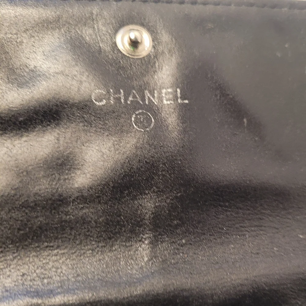 Chanel Lambskin Leather Black Long Wallet
